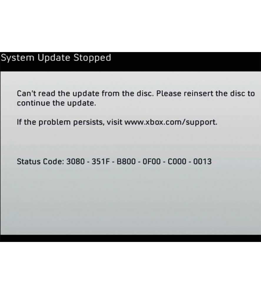 XBOX 360e Failed Update Xbox 360eMicrosoft