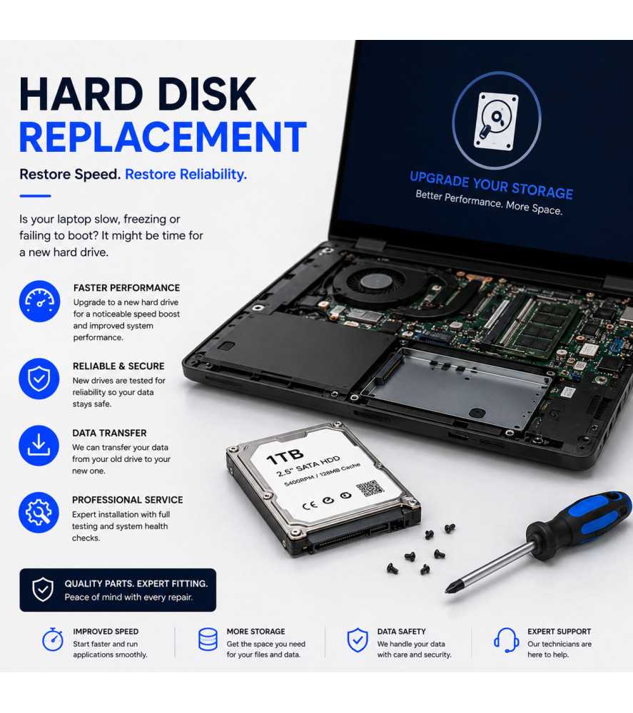Laptop Hard Disk Replacement Laptop Repairs