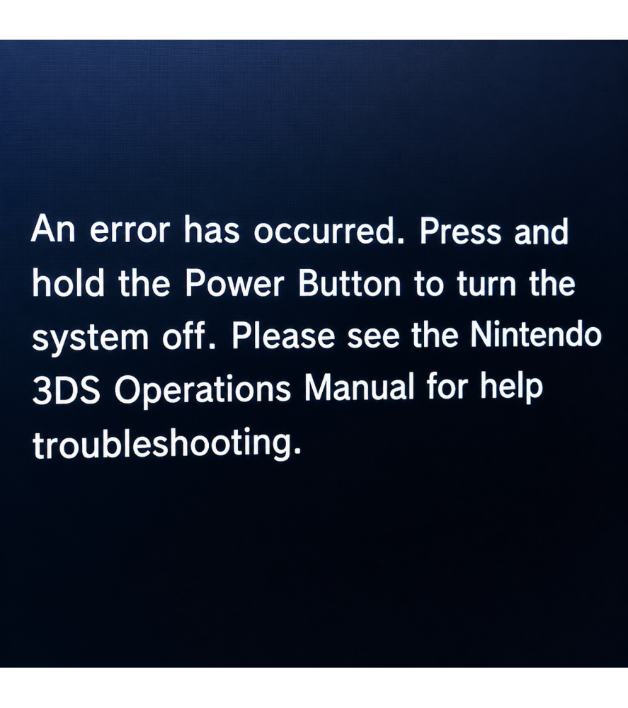 3DS Application Error 3DSNintendo