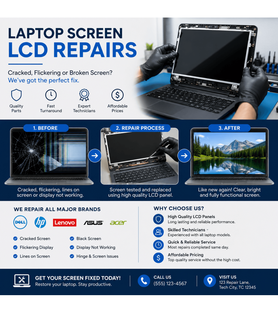 Laptop Screen Repair & LCD Replacement Laptop Repairs