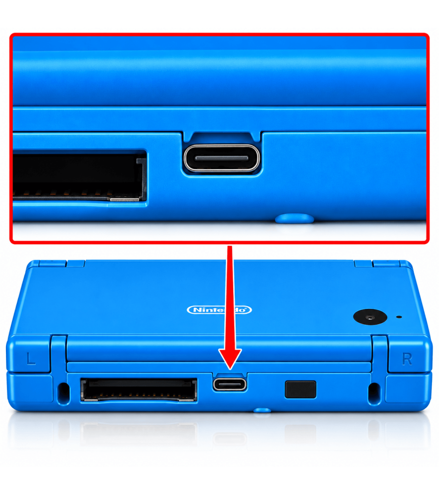 Nintendo DSi USB-C Charging Port Modification DSiSony