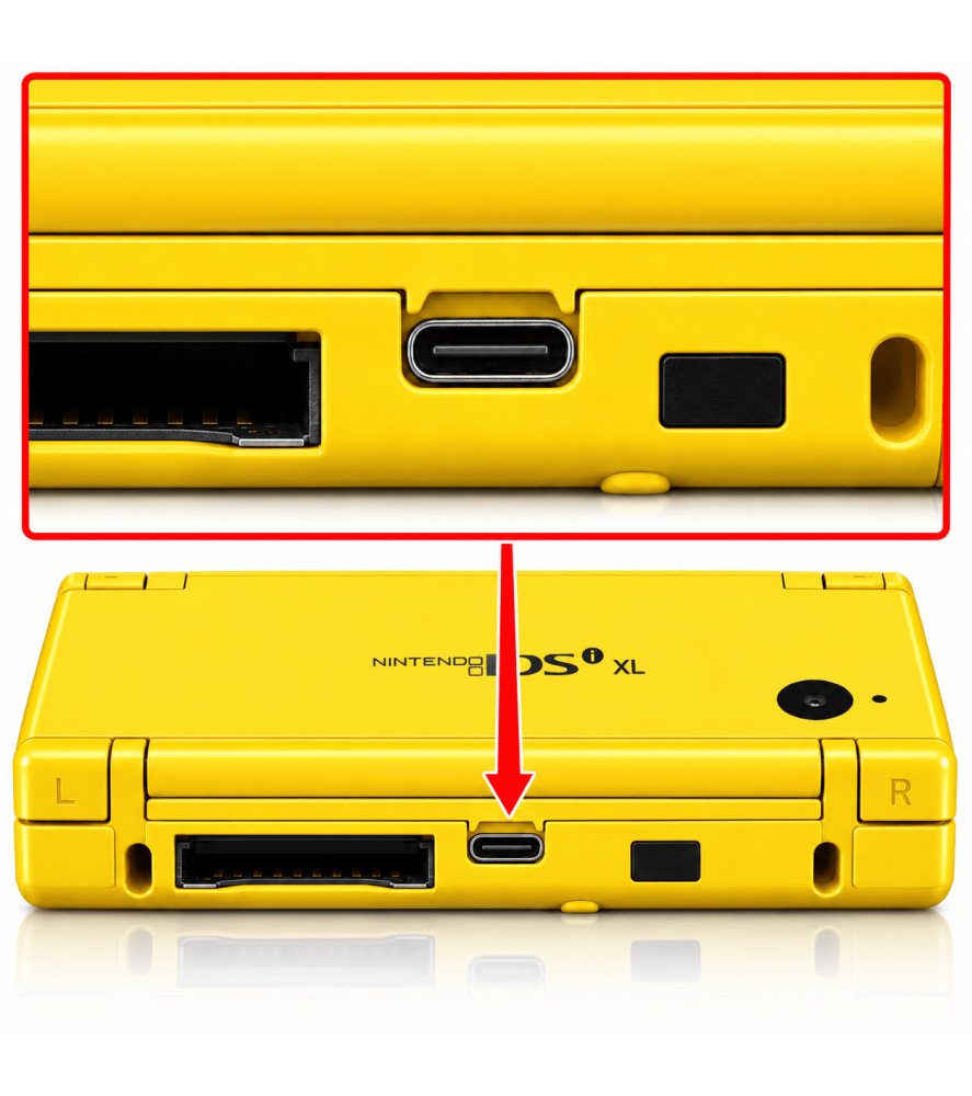 Nintendo DSi XL USB-C Charging Port Modification Nintendo DSi XL RepairsSony