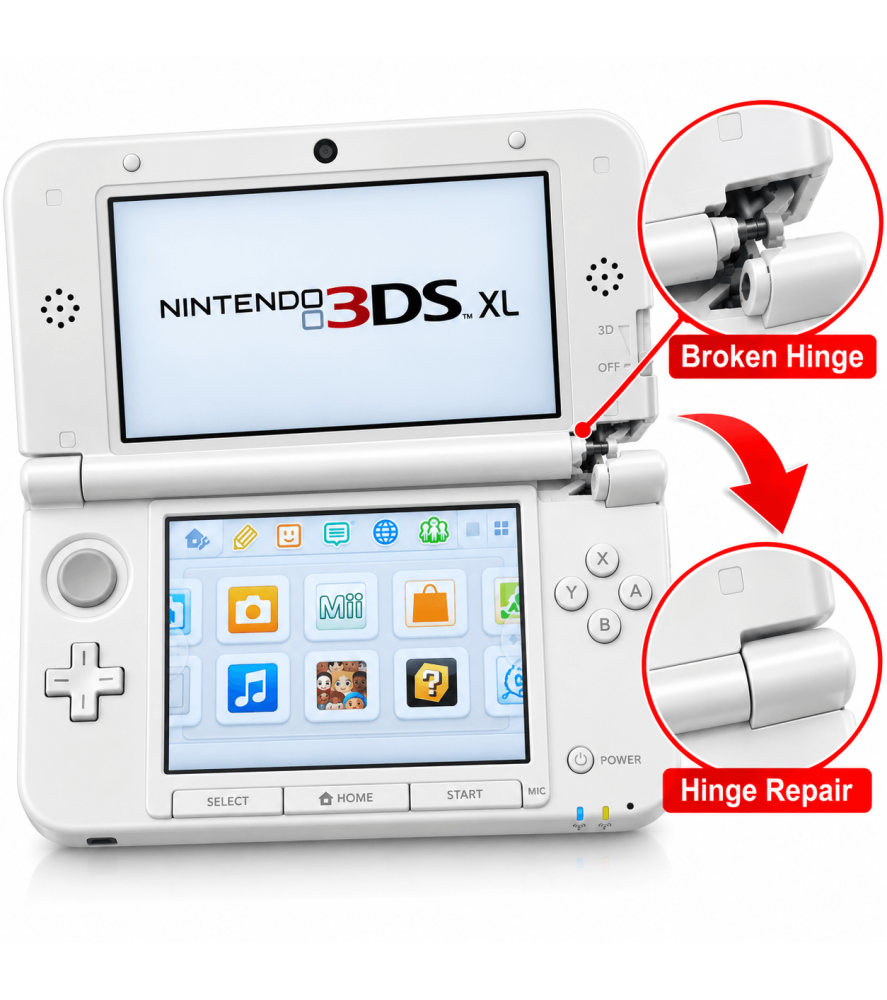 Nintendo 3DS XL Broken Hinge Repair Nintendo 3DS XL RepairsNintendo
