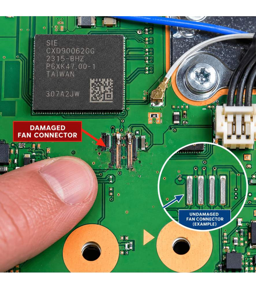 PS5 Slim Fan Connector Motherboard Repair PS5 Slim Repairs