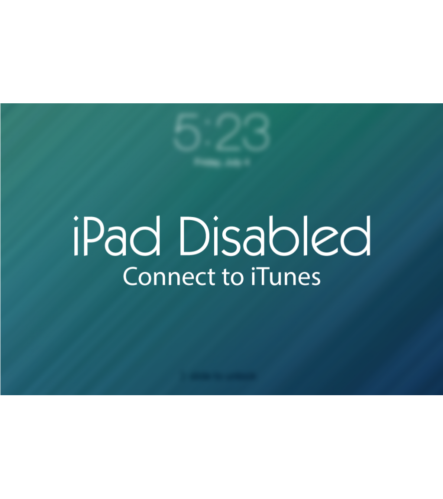 Ipad 4 Disabled - Forgotten Password IPAD 4Apple